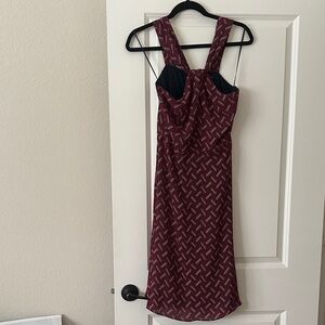 EUC Sz 4 Banana Republic Red/Navy/White Geometric Dress